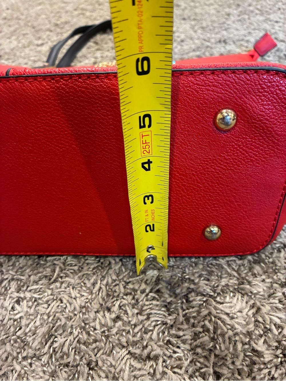 PortoVino Red Women's Tote Bag with Gold Accent Insulated For Hiding Beverages - Picture 15 of 16